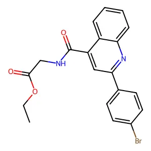 Ethyl 2-[[2-(4-bromophenyl)quinoline-4-carbonyl]amino]acetate structure