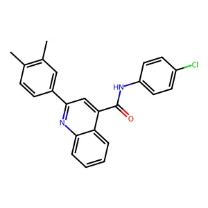 N-(4-chlorophenyl)-2-(3,4-dimethylphenyl)-4-quinolinecarboxamide structure
