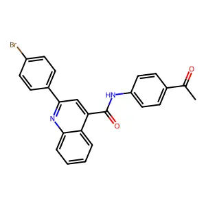 N-(4-acetylphenyl)-2-(4-bromophenyl)quinoline-4-carboxamide structure