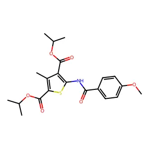Dipropan-2-yl 5-[(4-methoxybenzoyl)amino]-3-methylthiophene-2,4-dicarboxylate structure