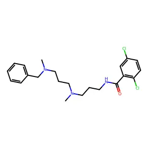 N-[3-[3-[benzyl(methyl)amino]propyl-methylamino]propyl]-2,5-dichlorobenzamide structure