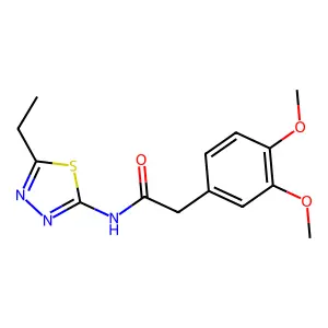 2-(3,4-dimethoxyphenyl)-N-(5-ethyl-1,3,4-thiadiazol-2-yl)acetamide structure