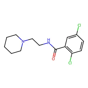 2,5-dichloro-N-(2-piperidin-1-ylethyl)benzamide structure