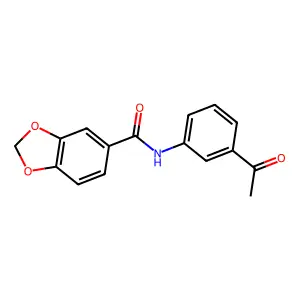 N-(3-acetylphenyl)-1,3-benzodioxole-5-carboxamide structure