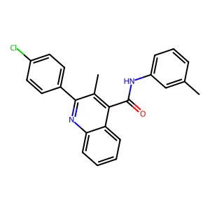 2-(4-chlorophenyl)-3-methyl-N-(3-methylphenyl)quinoline-4-carboxamide structure