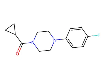 1-Cyclopropanecarbonyl-4-(4-fluorophenyl)piperazine structure