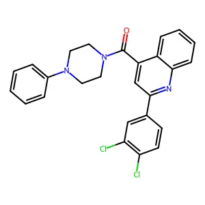 [2-(3,4-Dichlorophenyl)quinolin-4-yl]-(4-phenylpiperazin-1-yl)methanone structure