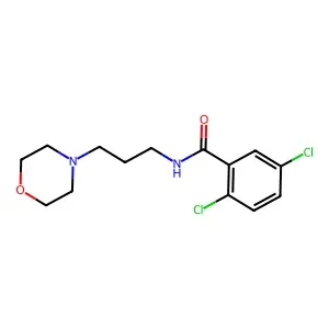 2,5-dichloro-N-(3-morpholin-4-ylpropyl)benzamide structure
