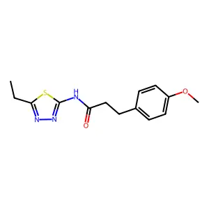N-(5-ethyl-1,3,4-thiadiazol-2-yl)-3-(4-methoxyphenyl)propanamide structure