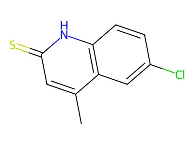 6-Chloro-4-methyl-2(1H)-quinolinethione structure