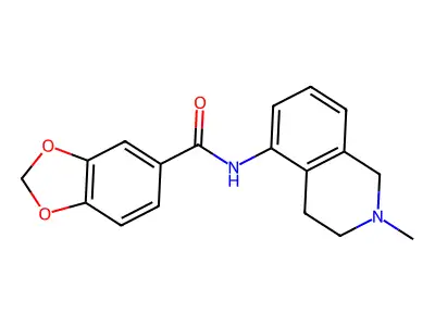 Benzamide, 3,4-methylenedioxy-N-(1,2,3,4-tetrahydro-2-methylisoquinolin-5-yl)- structure