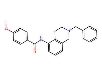 Benzamide, 4-methoxy-N-(1,2,3,4-tetrahydro-2-(phenylmethyl)-5-isoquinolinyl)- structure