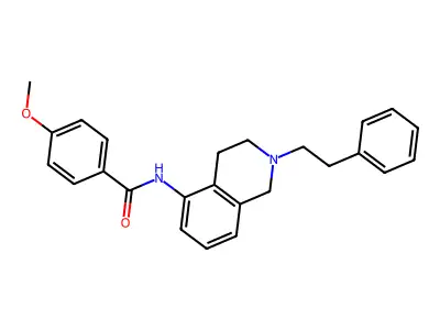 Benzamide, 4-methoxy-N-(1,2,3,4-tetrahydro-2-(2-phenylethyl)-5-isoquinolinyl)- structure