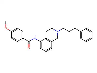 Benzamide, 4-methoxy-N-(1,2,3,4-tetrahydro-2-(phenylpropyl)-5-isoquinolinyl)- structure