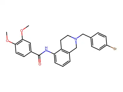 Benzamide, N-(2-((4-bromophenyl)methyl)-1,2,3,4-tetrahydro-5-isoquinolinyl)-3,4-dimethoxy- structure