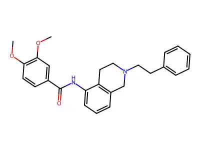 Benzamide, 3,4-dimethoxy-N-(1,2,3,4-tetrahydro-2-phenethylisoquinolin-5-yl)- structure