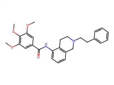 Benzamide, N-(1,2,3,4-tetrahydro-2-(2-phenylethyl)-5-isoquinolinyl)-3,4,5-trimethoxy- structure