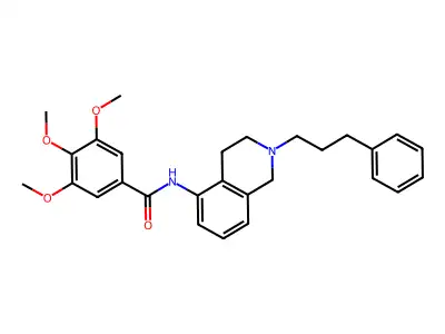 Benzamide, N-(1,2,3,4-tetrahydro-2-(3-phenylpropyl)-5-isoquinolinyl)-3,4,5-trimethoxy- structure