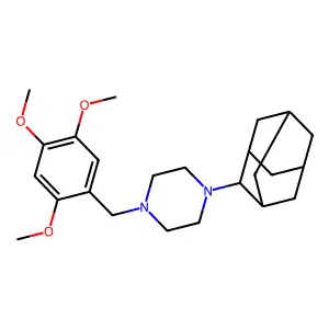 1-(2-Adamantyl)-4-[(2,4,5-trimethoxyphenyl)methyl]piperazine structure