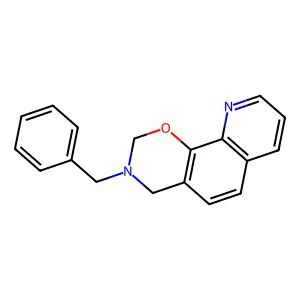 3-Benzyl-3,4-dihydro-2H-[1,3]oxazino[5,6-H]quinoline structure
