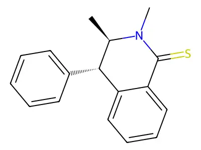 1(2H)-Thioisocarbostyril, 3,4-dihydro-2,3-dimethyl-4-phenyl-, (E)- structure