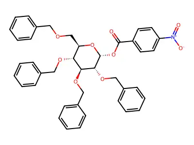 [3,4,5-Tris(phenylmethoxy)-6-(phenylmethoxymethyl)oxan-2-yl] 4-nitrobenzoate structure