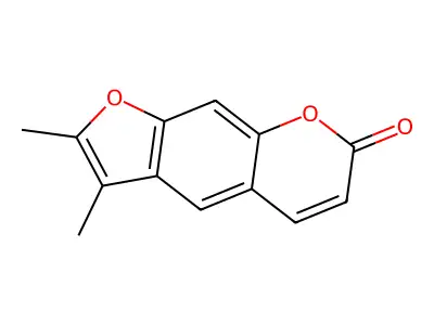 2,3-Dimethylfuro[3,2-g]chromen-7-one structure