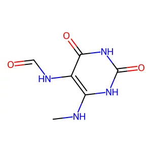 6-(Methylamino)-2,4-dioxo-1,2,3,4-tetrahydropyrimidin-5-ylformamide structure