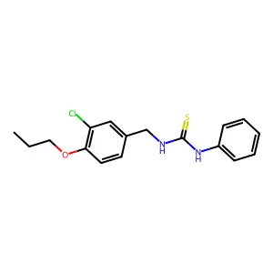 1-[(3-Chloro-4-propoxyphenyl)methyl]-3-phenylthiourea structure