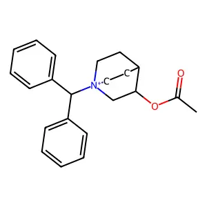 (1-Benzhydryl-1-azoniabicyclo[2.2.2]octan-3-yl) acetate structure