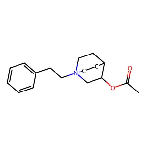 1-(2-Phenylethyl)-1lambda(5)-azabicyclo(2.2.2)oct-3-yl acetate structure