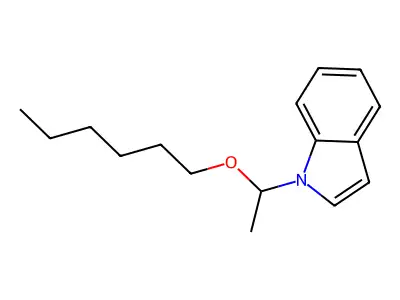 Indole, 1-(1-hexyloxyethyl)- structure