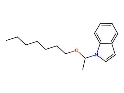 1H-Indole, 1-(1-(heptyloxy)ethyl)- structure