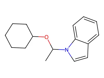 Indole, 1-(1-cyclohexyloxyethyl)- structure
