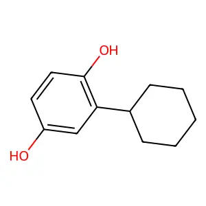 2-Cyclohexylbenzene-1,4-diol structure