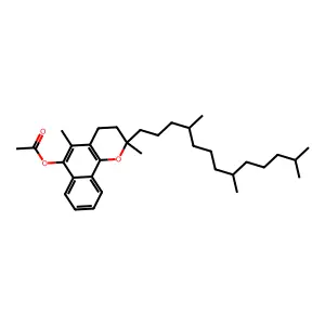 [2,5-dimethyl-2-(4,8,12-trimethyltridecyl)-3,4-dihydrobenzo[h]chromen-6-yl] acetate structure