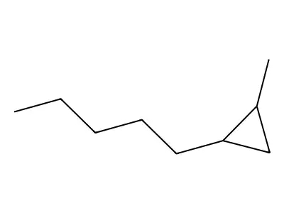 1-Methyl-2-pentylcyclopropane structure