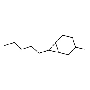 3-Methyl-7-pentylbicyclo[4.1.0]heptane structure