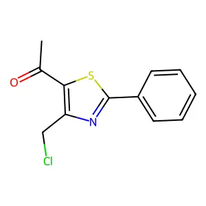 1-[4-(Chloromethyl)-2-phenyl-1,3-thiazol-5-yl]ethanone structure