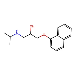 Levopropranolol structure