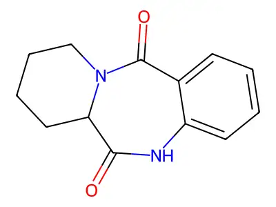 7,8,9,10-tetrahydropyrido[2,1-c][1,4]benzodiazepine-6,12(5H,6aH)-dione structure