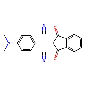 Malononitrile, 2-(4-dimethylaminophenyl)-2-(1,3-dioxoindan-2-yl)- structure