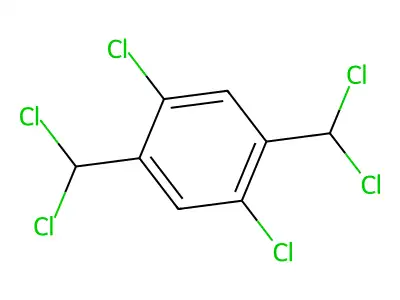 1,4-Dichloro-2,5-bis(dichloromethyl)benzene structure
