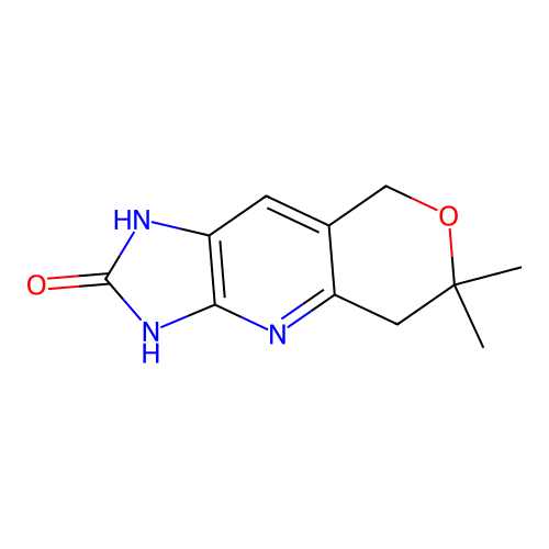 6,6-Dimethyl-1,5,6,8-tetrahydroimidazo[4,5-b]pyrano[3,4-e]pyridin-2-ol structure