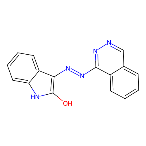 3-(1-Phthalazinylhydrazo)-2-indolone structure