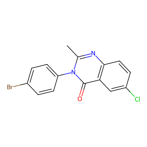 3-(4-bromophenyl)-6-chloro-2-methylquinazolin-4(3H)-one structure