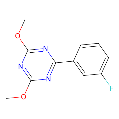 2-(3-Fluorophenyl)-4,6-dimethoxy-1,3,5-triazine structure