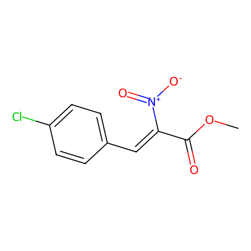 methyl (Z)-3-(4-chlorophenyl)-2-nitroprop-2-enoate structure