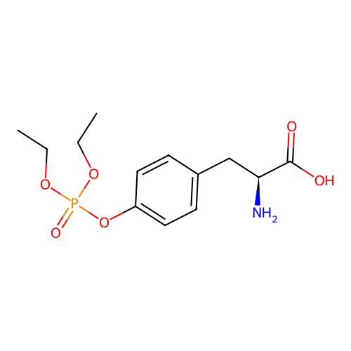 (S)-2-Amino-3-(4-((diethoxyphosphoryl)oxy)phenyl)propanoic acid structure