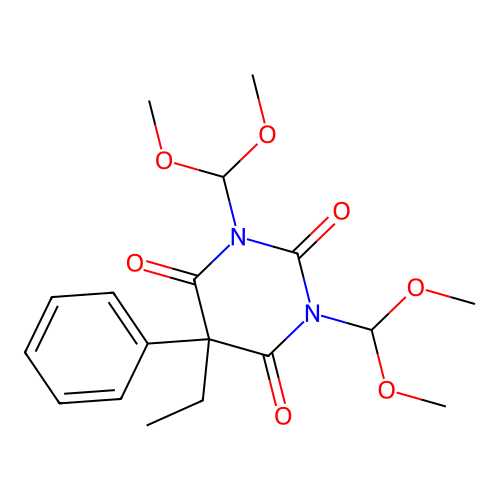 1,3-Bis(dimethoxymethyl)phenobarbital structure